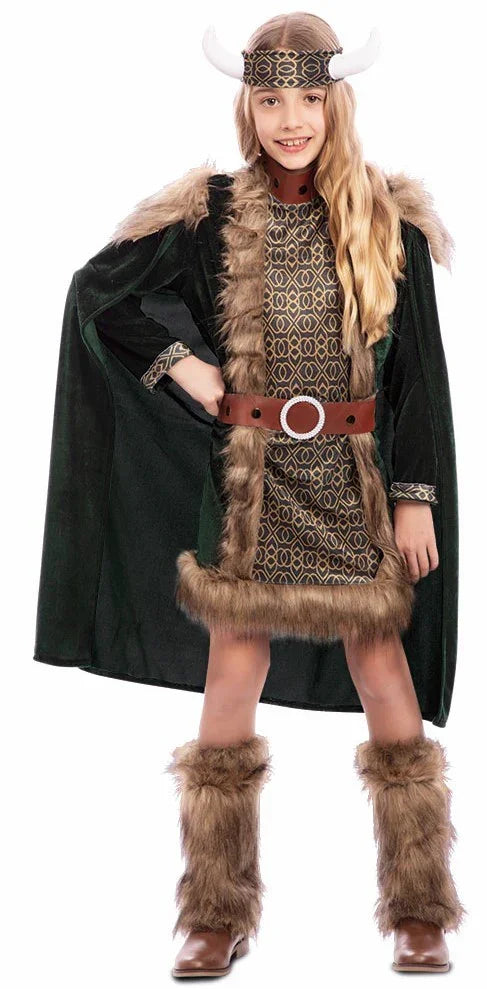 Disfraz de Saqueadora Vikinga para Niña Vikingos Infantiles EuroCarnavales